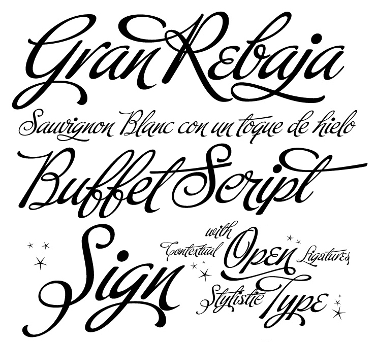 Here are two new calligraphy fonts that I LOVE from type foundry Veer